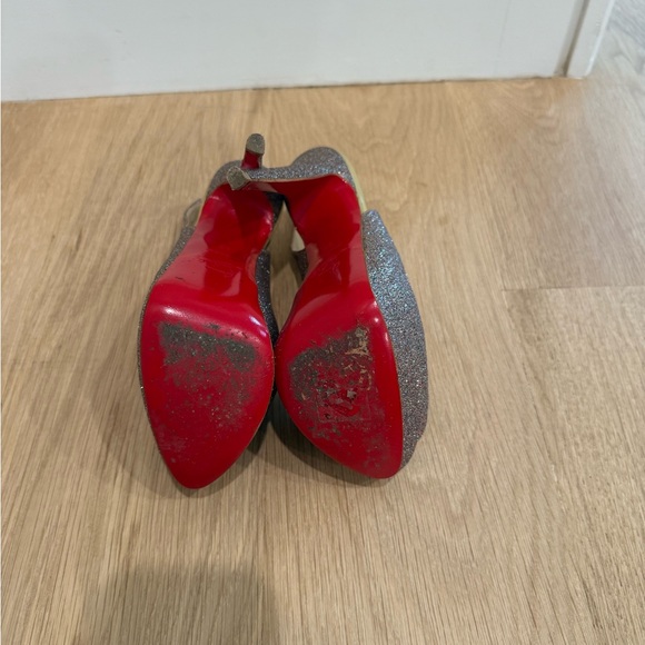 Christian Louboutin Multicolor Glitter Slingback Heels - Picture 5 of 5